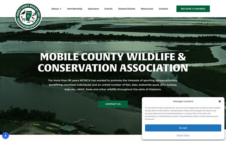 Screenshot of mcwca.org