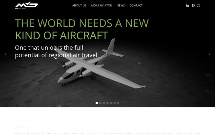 Screenshot of md-aircraft.com