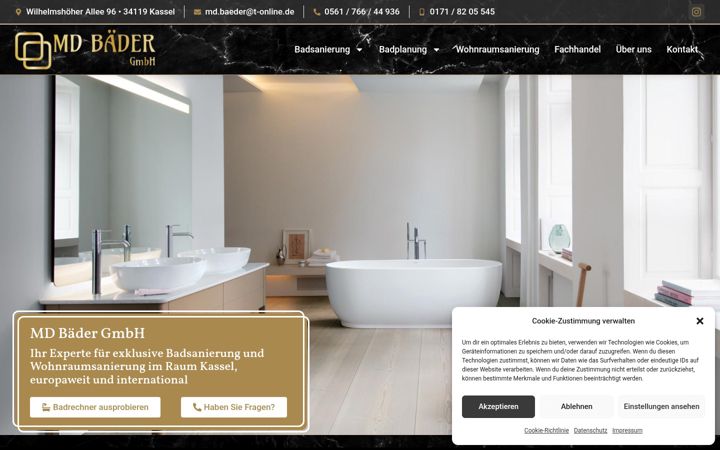 Screenshot of md-baeder.com