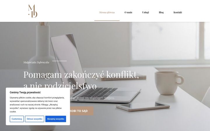 Screenshot of mdabrowska.pl