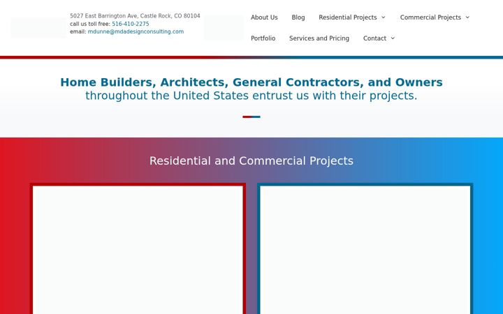 Screenshot of mdadesignconsulting.com