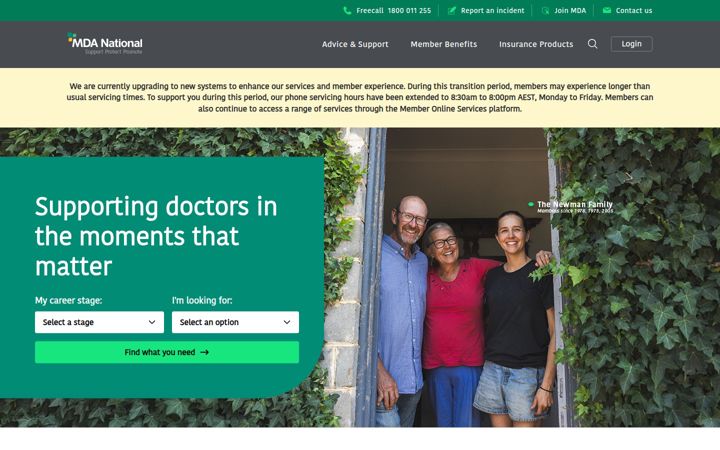 Screenshot of mdanational.com.au