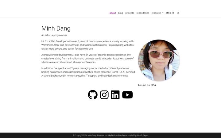 Screenshot of mdangdev.com