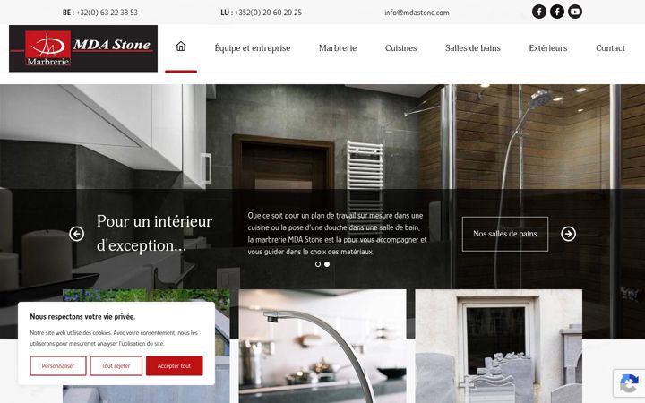 Screenshot of mdastone.com