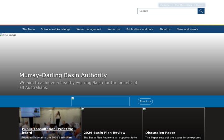 Screenshot of mdba.gov.au