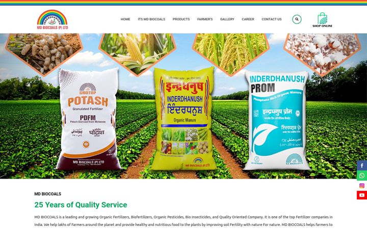 Screenshot of mdbiocoals.com