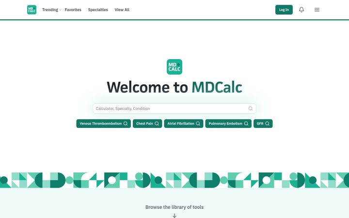 Zrzut ekranu mdcalc.com