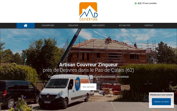 Screenshot of mdcouverture.com