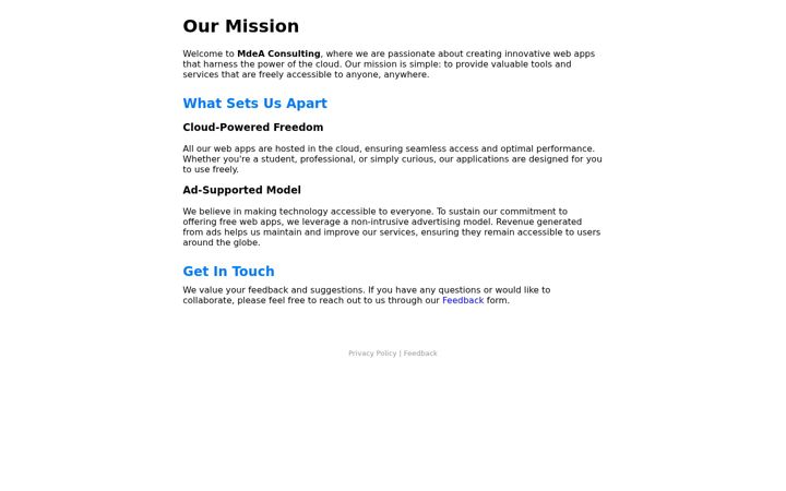 Screenshot of mdeaconsulting.com
