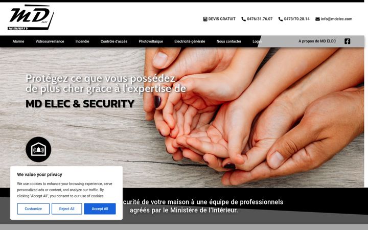 Screenshot of mdelec.com