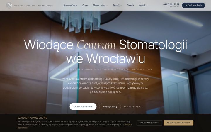 Screenshot of mdent-wroclaw.pl