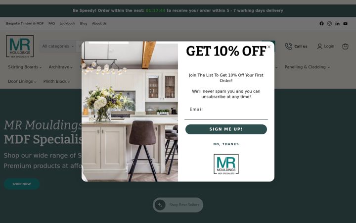 Screenshot of mdfskirtingmouldings.co.uk