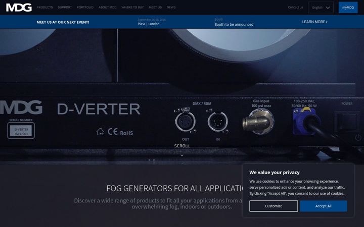 Screenshot of mdgfog.com