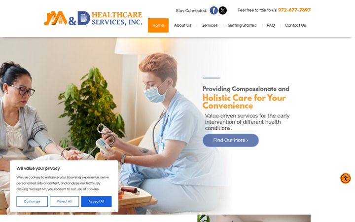 Screenshot of mdhealthcareservicesinc.com