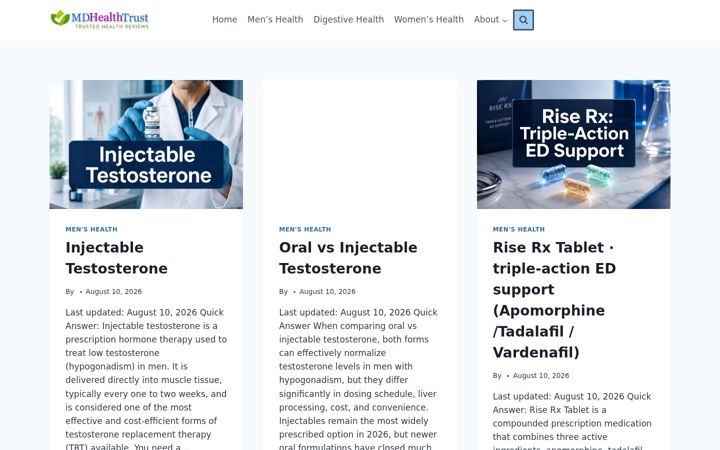 Screenshot of mdhealthtrust.com