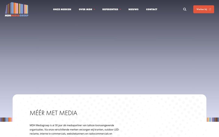 Screenshot of mdhmediagroep.nl