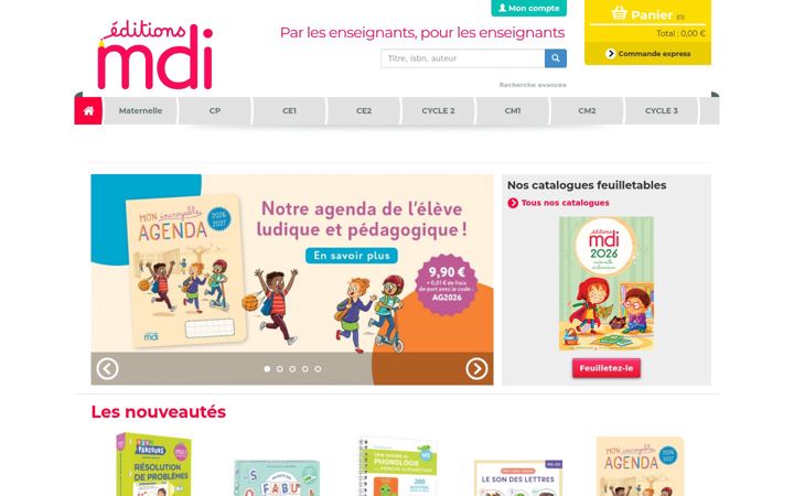 Screenshot of mdi-editions.com