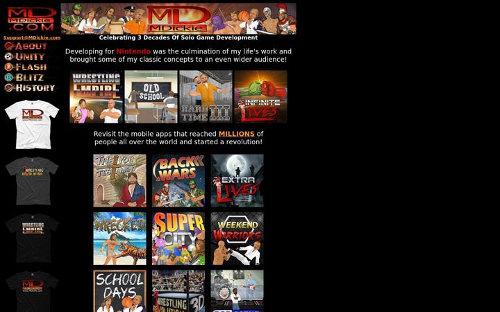 Screenshot of mdickie.com