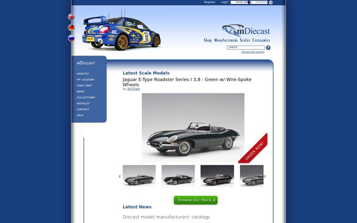Screenshot of mdiecast.com