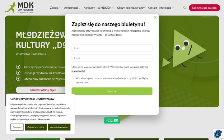 Screenshot of mdk-dh.krakow.pl