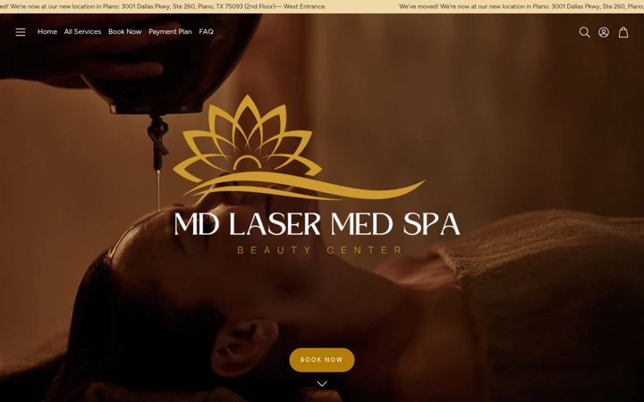 Screenshot of mdlasermed.com
