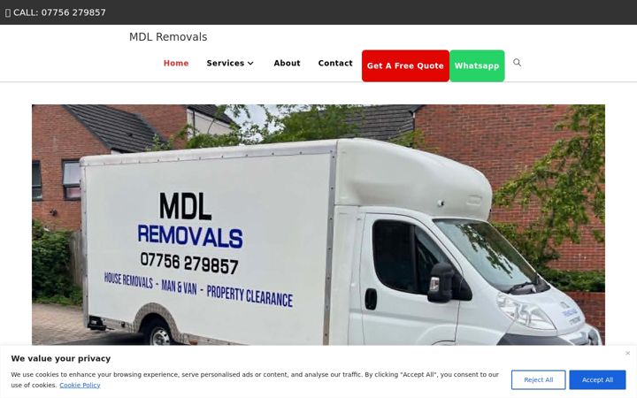 Screenshot of mdlremovals.com