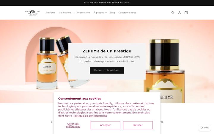 Screenshot of mdparfums.com