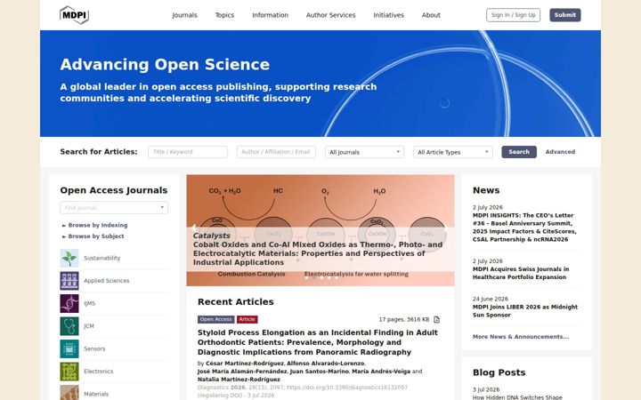 Zrzut ekranu mdpi.com