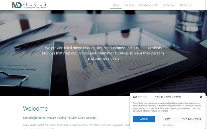 Screenshot of mdplurius.com