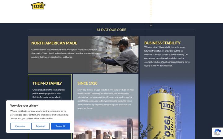 Screenshot of mdteam.com