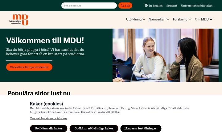 Screenshot of mdu.se
