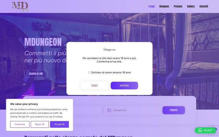 Screenshot of mdungeon.com