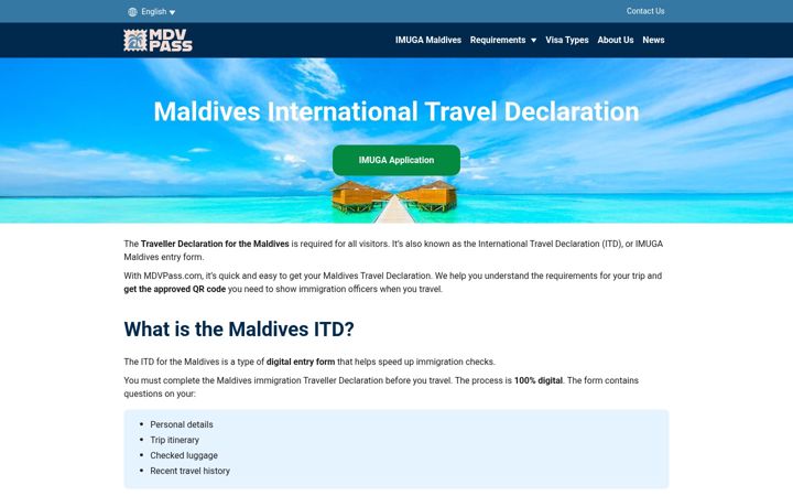 Screenshot of mdvpass.com