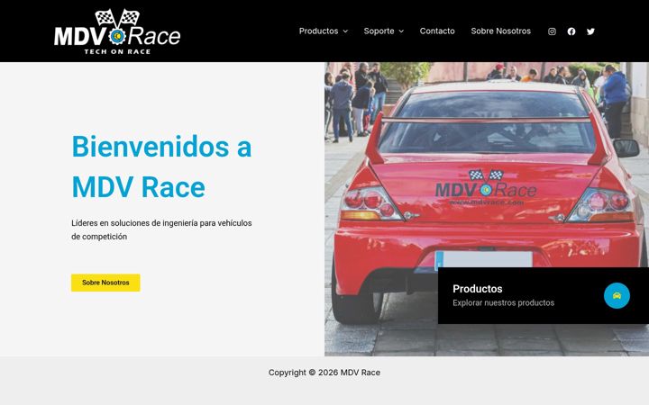 Screenshot of mdvrace.com