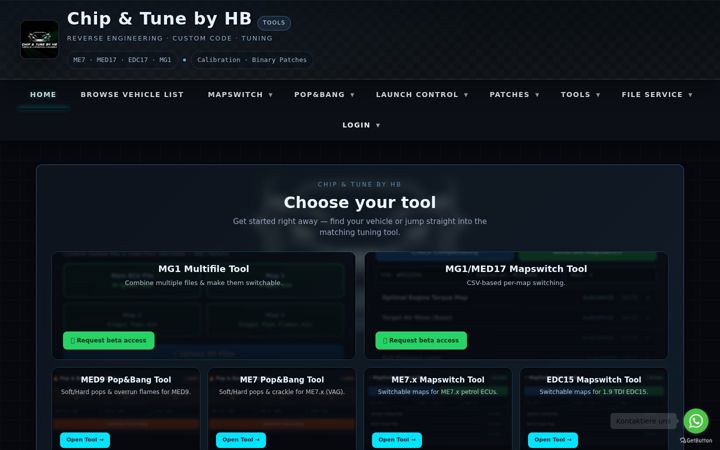 Screenshot of me7-tuner.com