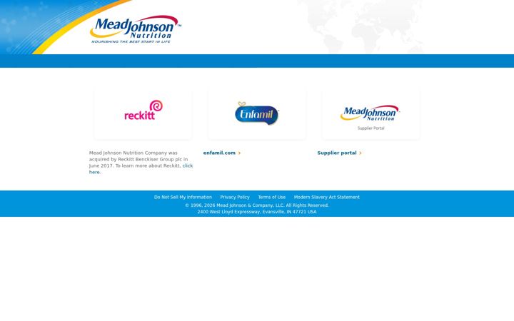 Screenshot of meadjohnson.com