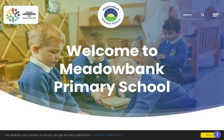 Screenshot of meadowbankprimary.com