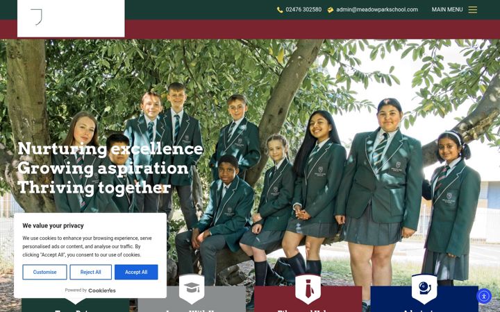 Screenshot of meadowparkschool.com
