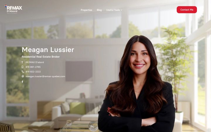 Screenshot of meaganlussier.com