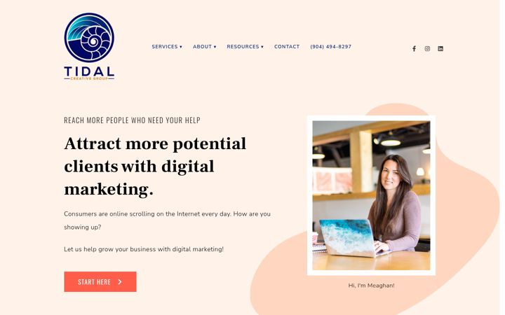 Screenshot of meaghanalvarado.com