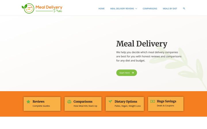 Screenshot of mealdeliverypro.com