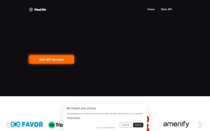 Képernyőkép: mealme.ai