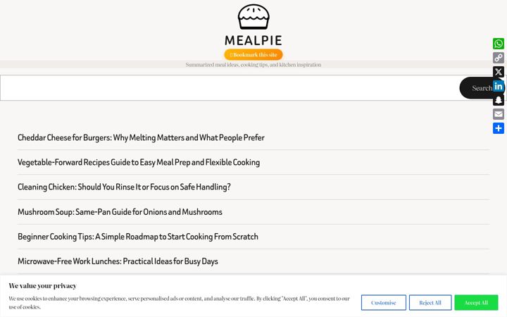 Screenshot of mealpie.com