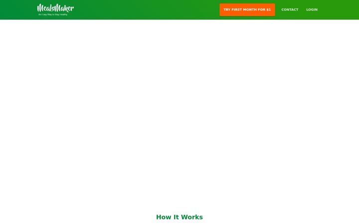 Screenshot of mealsmaker.com