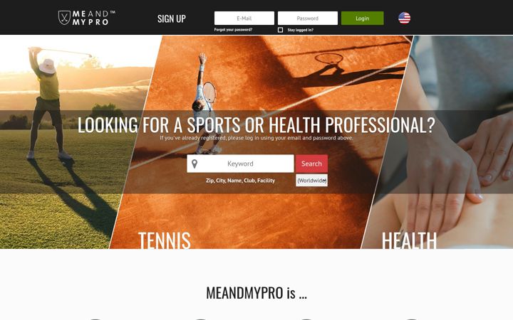 Screenshot of meandmypro.com