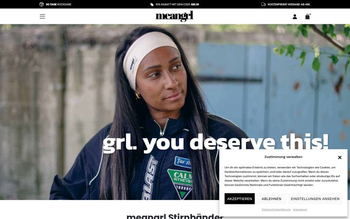 Screenshot of meangrl.com