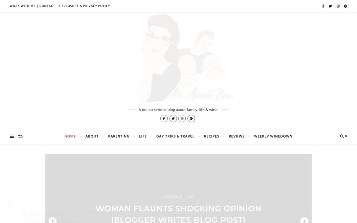 Screenshot of meanniebee.com
