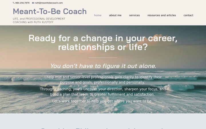 Screenshot of meanttobecoach.com