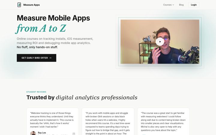 Skärmbild av measure-apps.com