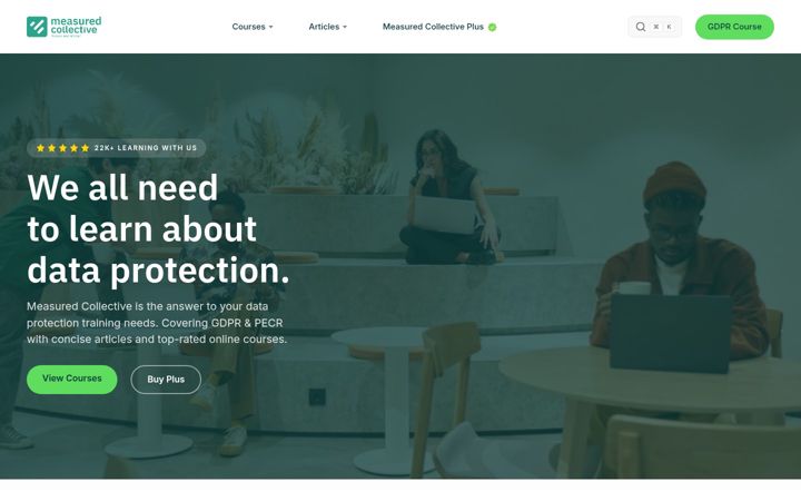 Screenshot of measuredcollective.com